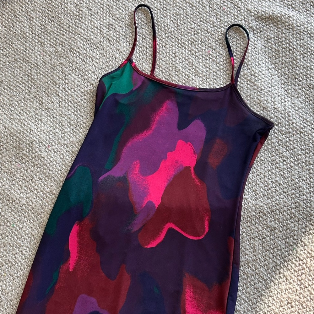 Open Edit Multicolor midi dress